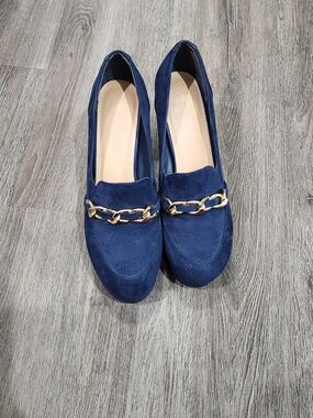 JUSTFAB With Gold Chain Detail Blue Pumps for Women